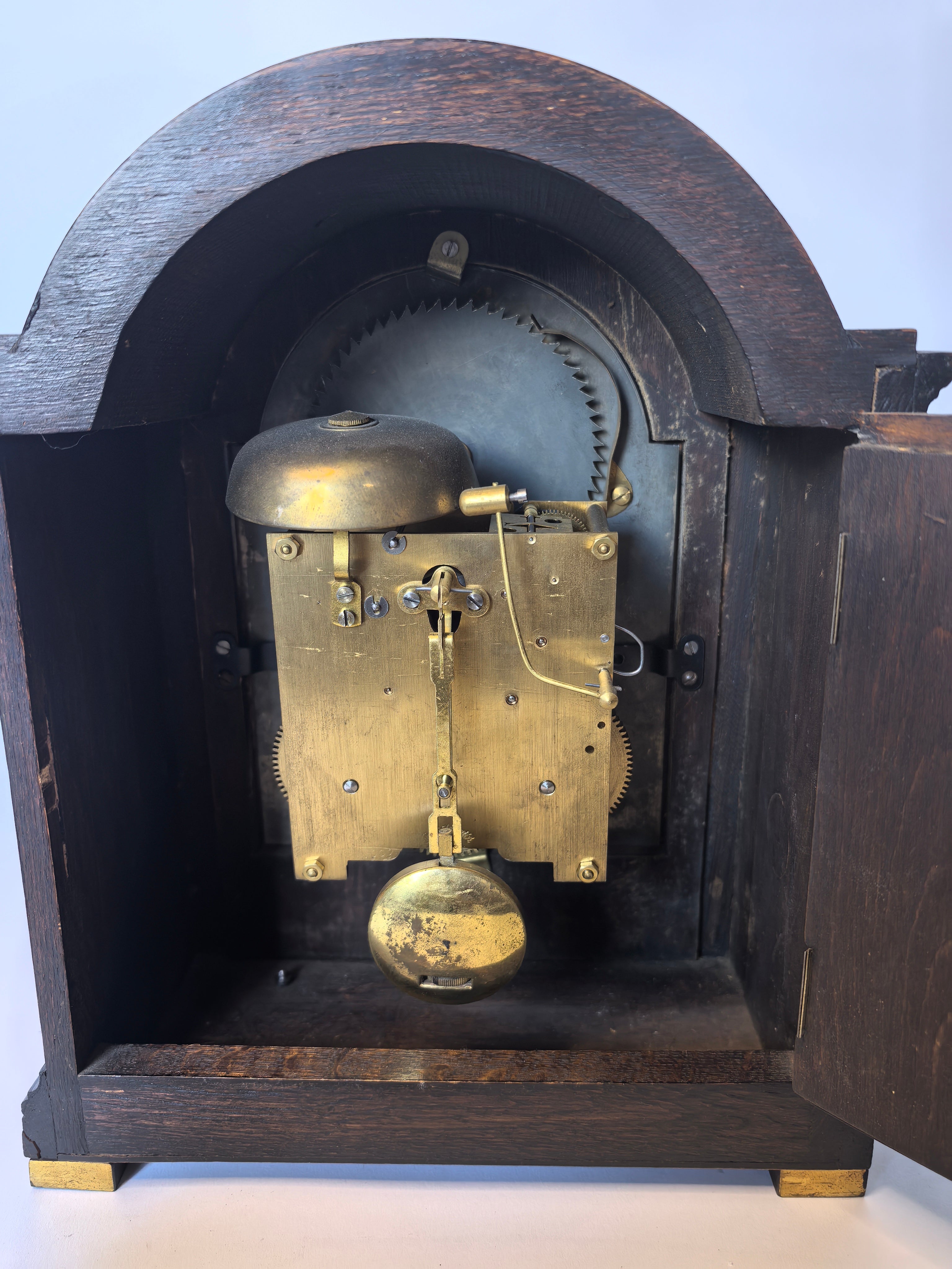 Antieke Engelse Tafelklok met Moon Phase, Thomas Smith, ca. 1880–1920