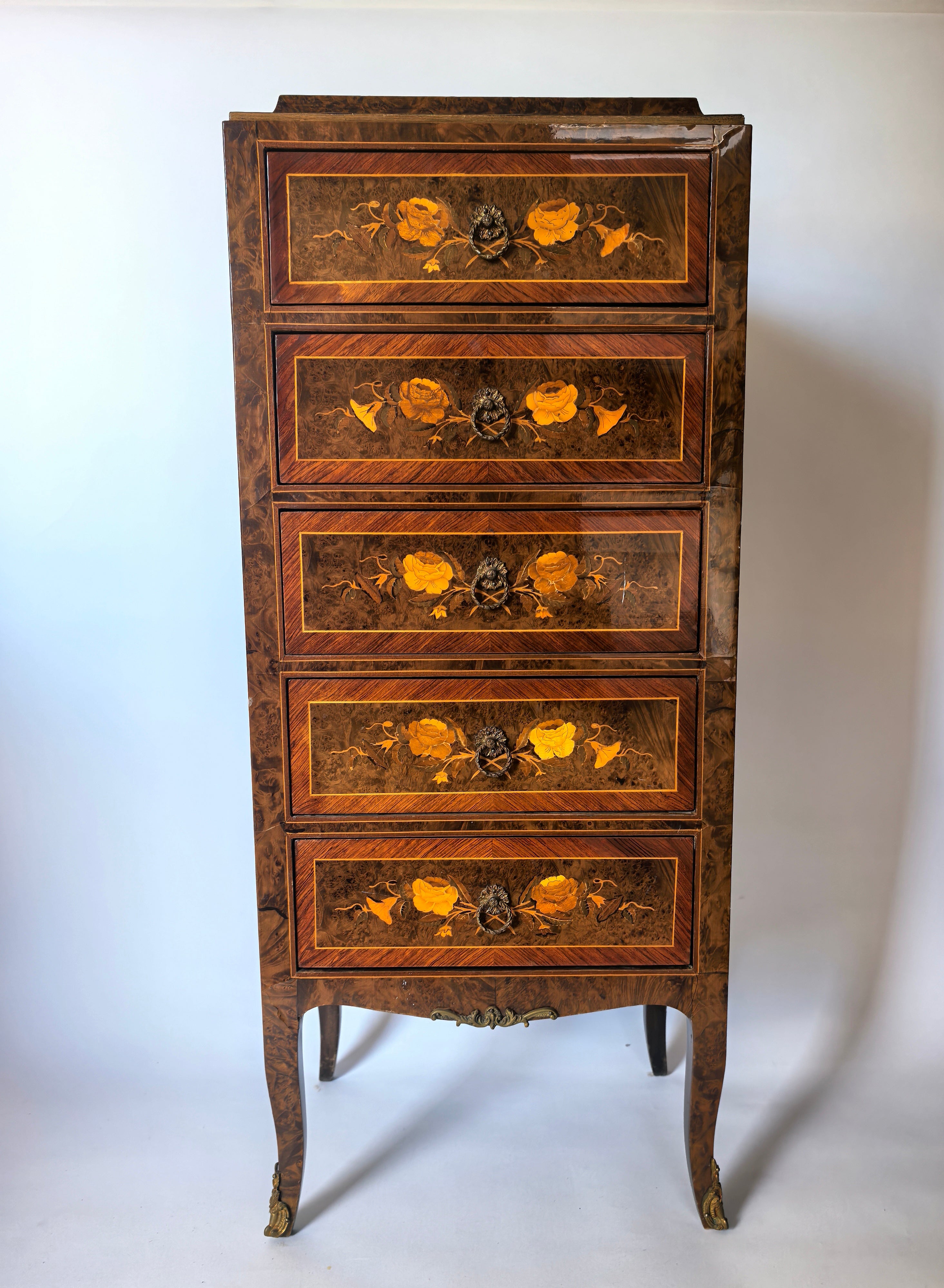 Antiek Frans Ladekastje met Inlegwerk ca. 1890–1920