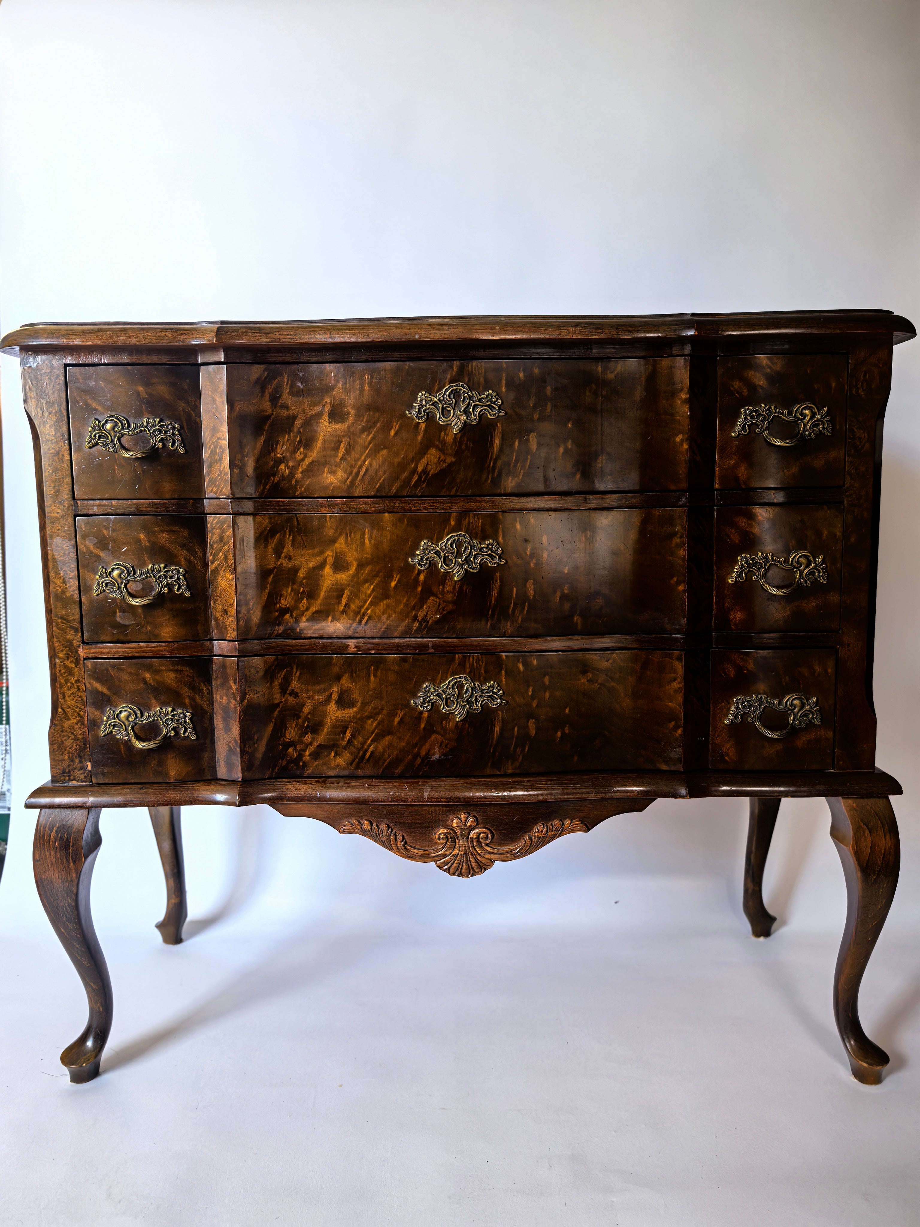 Barokstijl Commode met Vlammenfineer